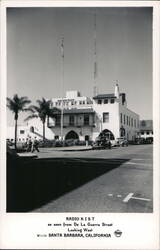 RADIO K I S T as seen from De La Guerra Street Postcard