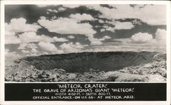 Meteor Crater The Grave of Arizona's Giant Meteor Postcard