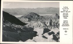 Looking Towards the floor of Death Valley from the Golfrn Vsnyon Trail Postcard