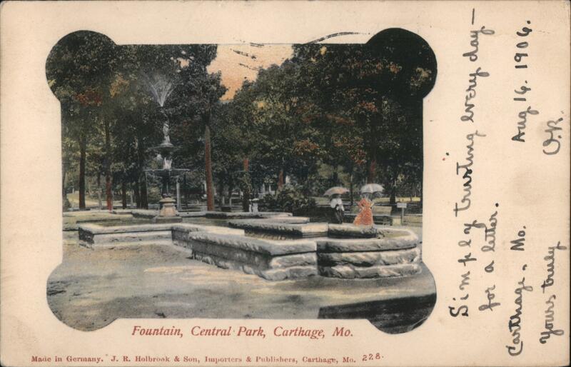 Fountain, Central Park, Carthage Missouri
