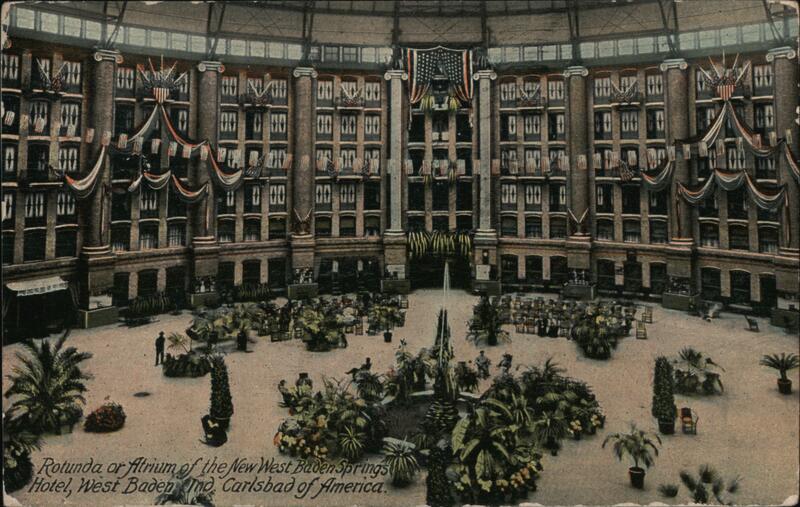 Rotunda or Atrium of the New West Baden Springs Hotel Indiana