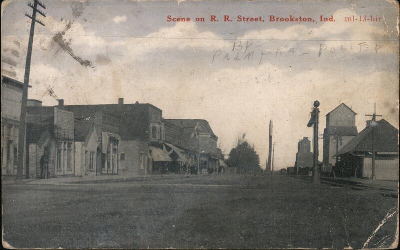 Scene on R. R. Street, Brookston, Indiana