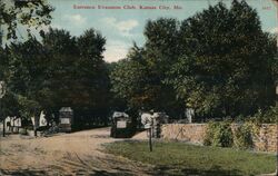 Entrance Evanston Club, Kansas City Postcard