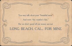 Long Beach, Cal., For Mine Postcard
