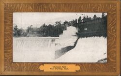 Sturgeon Falls Near Norway, Mich Postcard