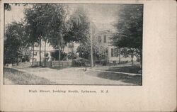 High Street, Looking South, Lebanon NJ Postcard