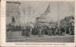 Flag Raising at Wildwood Public School New Jersey Postcard