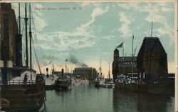 Harbor Scene, Buffalo Postcard