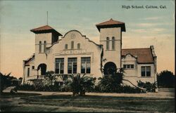 High School, Colton Postcard