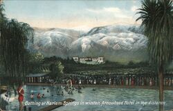 Bathing at Harlem Springs, Arrowhead Hotel Postcard