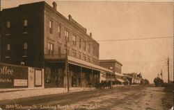 Tehama St. Looking North, Willows Postcard
