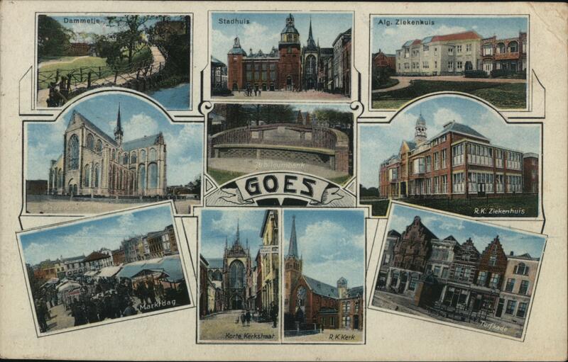 Goes, Netherlands - Multiview Postcard Zeeland