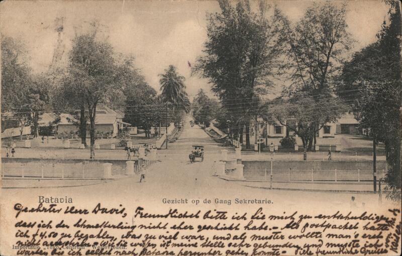 Batavia Gezicht op de Gang Secretaria Jakarta Indonesia