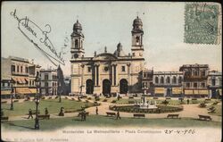 Montevideo La Metropolitana - Plaza Constitucion Postcard