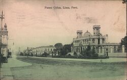 Paseo Colon, Lima, Peru Postcard