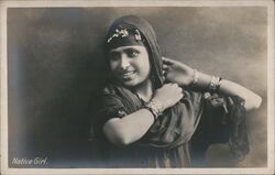 Native Girl, Cairo, Egypt Postcard