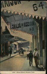Maison Blanc, Obispo Street, Havana, Cuba Postcard