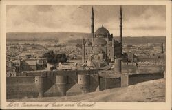 Panorama of Cairo and Citadel, Mosque of Muhammad Ali Postcard
