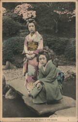 O-Koto-San and Her Friend in the Garden Postcard
