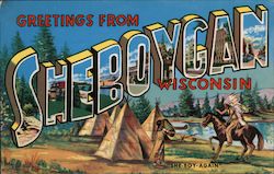 Greetings from Sheboygan Wisconsin Postcard Postcard Postcard