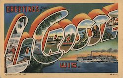 Greetings from La Crosse Wisconsin Postcard Postcard Postcard
