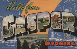 Greetings from Casper Wyoming Postcard Postcard Postcard