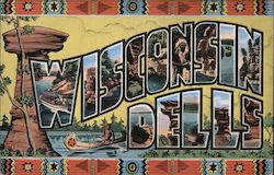 Greetings from Wisconsin Dells Postcard Postcard Postcard