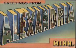 Greetings from Alexandria Minnesota Postcard Postcard Postcard