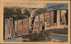 Greetings from Minneapolis Postcard