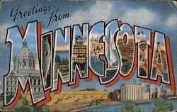 Greetings from Minnesota Postcard