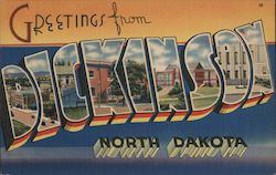 Greetings from Dickinson Postcard