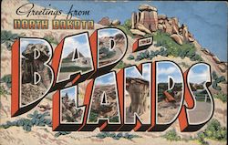 Greetings from Bad Lands Postcard