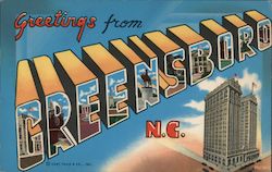 Greetings from Greensboro Postcard