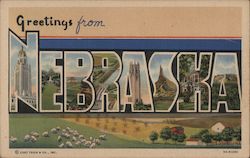 Greetings from Nebraska Postcard