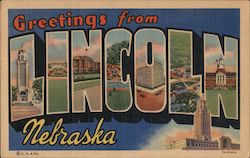 Greetings from Lincoln Postcard