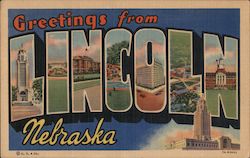 Greetings from Lincoln Nebraska Postcard Postcard Postcard