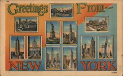 Greetings from New York Postcard
