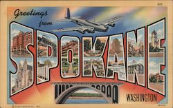 Greetings from Spokane Postcard