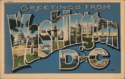 Greetings from Washington District of Columbia Washington DC Postcard Postcard Postcard