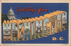 Greetings from Washington District of Columbia Washington DC Postcard Postcard Postcard