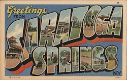 Greetings from Saratoga Springs Postcard