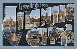 Greetings from Atlantic City Postcard