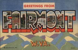 Greetings from Fairmont West Virginia Postcard Postcard Postcard