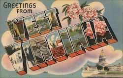 Greetings from West Virginia Postcard Postcard Postcard