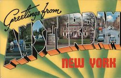 Greetings from Amsterdam New York Postcard Postcard Postcard