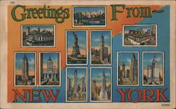 Greetings from New York Postcard
