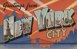 Greetings from New York City Postcard Postcard Postcard