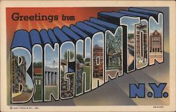 Greetings from Binghamton Postcard