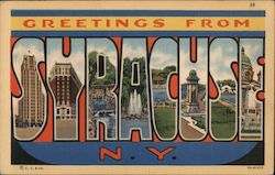 Greetings from Syracuse New York Postcard Postcard Postcard