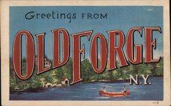 Greetings from Old Forge New York Postcard Postcard Postcard